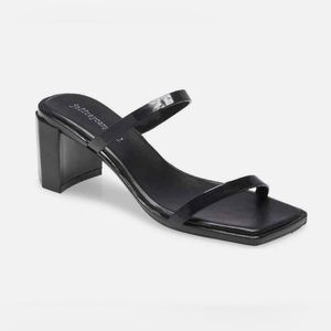 Jeffrey Campbell Jamm-3 Jelly Slide Sandal Black Shiny Women's Size 8